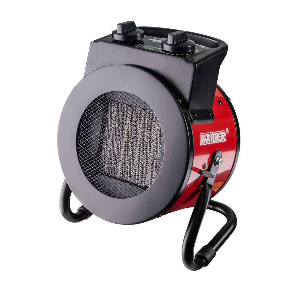 RAIDER Aeroterma electrica ceramica 2kW RD - EFH10 Aparatul este echipat cu un întrerupător termic încorporat, oferind un nivel ridicat de siguranță Reglarea nivelurilor d Raider - scule electrice si unelte profesionale - BricoMart