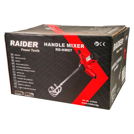 RAIDER Amestecator 1200W 0 - 600min - 1 RD - HM07 Viteza reglabila Constructie solida Motor puternic Raider - scule electrice si unelte profesionale - BricoMart