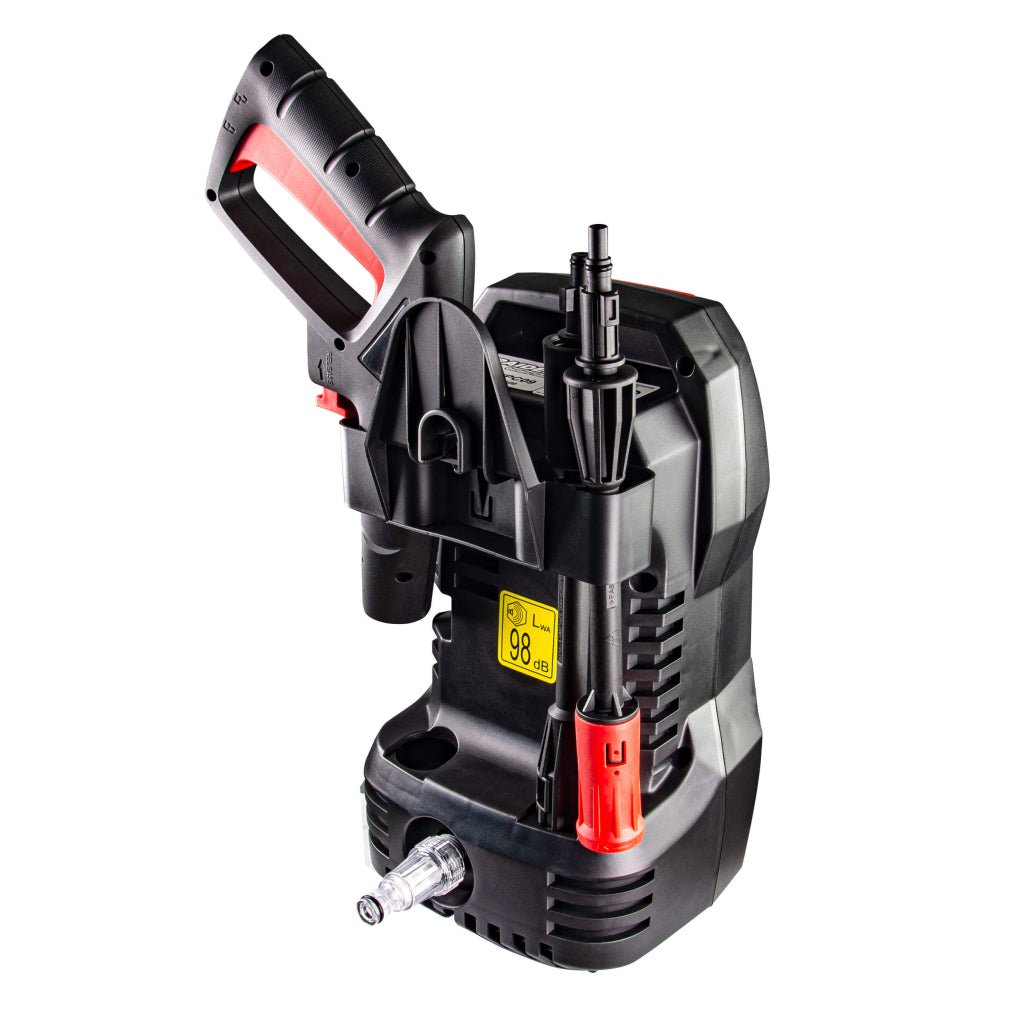 RAIDER Aparat de spalat cu presiune 1400W 10MPa 5L/min RD - HPC09 Cu puterea sa de 1400 W, își găsește aplicație in sarcinile de curățare de zi cu zi. Confortabil si usor de transportat Raider - scule electrice si unelte profesionale - BricoMart