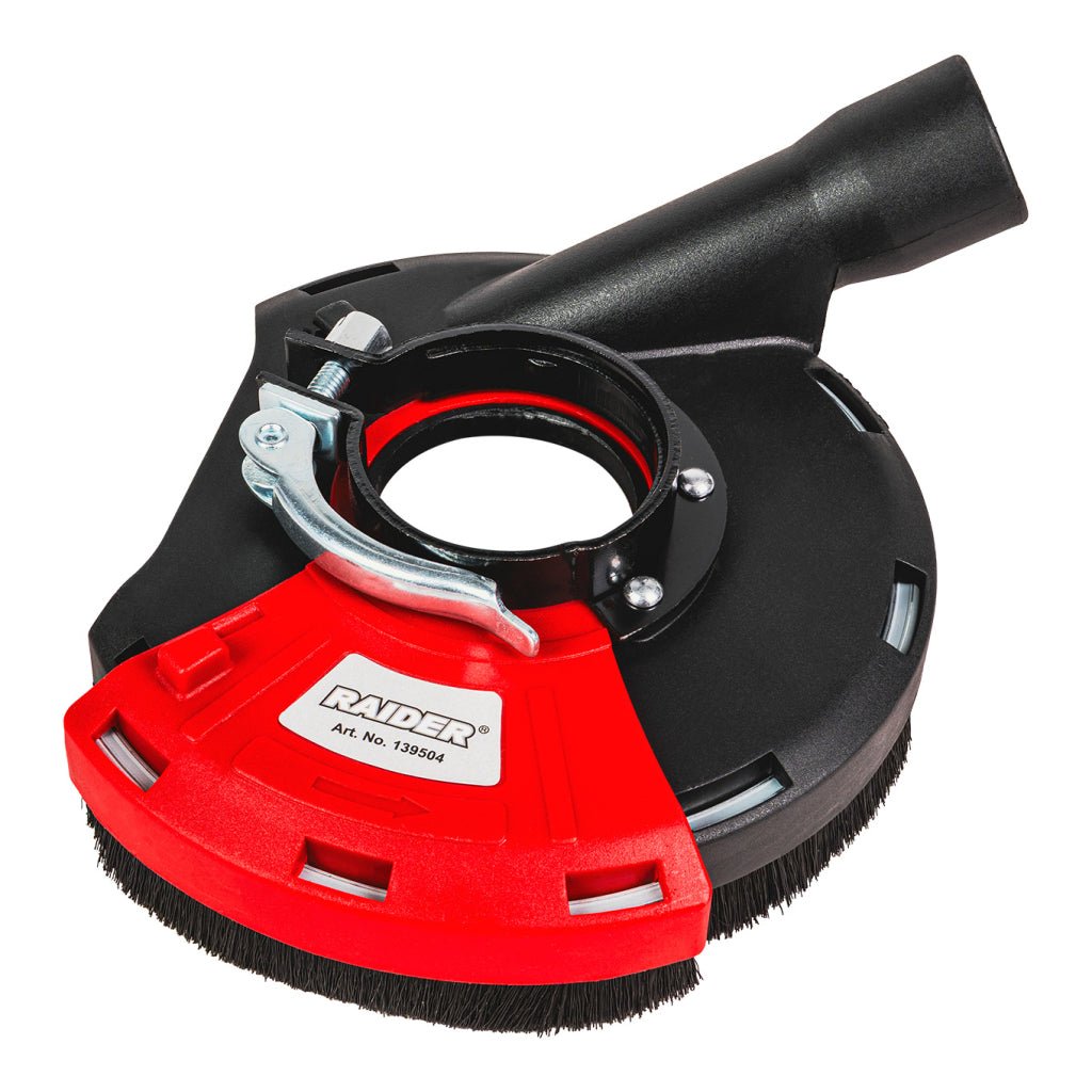 RAIDER Aparatoare de praf pentru polizor unghiular 125mm Colectează până la 99% din particulele de praf eliberate în timpul funcționării Are o parte mobilă care oferă acces ușor Raider - scule electrice si unelte profesionale - BricoMart