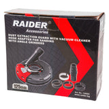 RAIDER Aparatoare de praf pentru polizor unghiular 125mm Colectează până la 99% din particulele de praf eliberate în timpul funcționării Are o parte mobilă care oferă acces ușor Raider - scule electrice si unelte profesionale - BricoMart