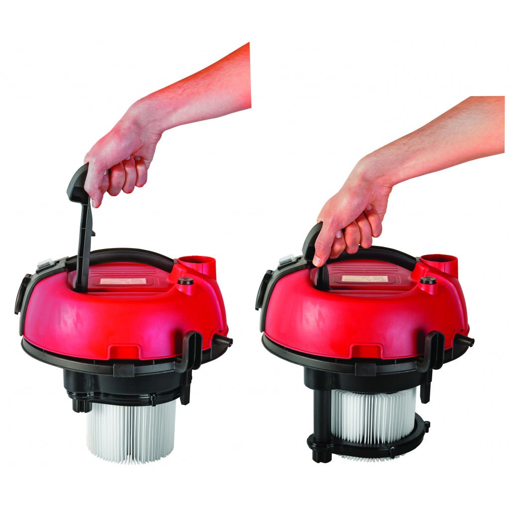 RAIDER Aspirator umed/uscat Raider 1300W 30L RD - WC04 Conteiner de INOX Priza pentru pornirea sincronizata cu alte masini electrice Filtru cu autocuratare Construit pe roti Raider - scule electrice si unelte profesionale - BricoMart