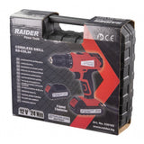 RAIDER Bormasina cu acumulator Li - ion 12V 2x1.5Ah 24Nm RD - CDL34 Mandrina fără cheie proiectată pentru burghie cu diametru de la 0,8 mm la 10 mm 18 + 1 trepte Schimbare rapidă și ușoară Raider - scule electrice si unelte profesionale - BricoMart