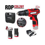 RAIDER Bormasina cu acumulator Li - ion 12V 2x1.5Ah 28Nm RD - CDL26 Mandrina automata cu sistem rapid de schimbare Reductor cu 2 trepte de viteza Functie de schimbare a sensului Iluminarea Raider - scule electrice si unelte profesionale - BricoMart