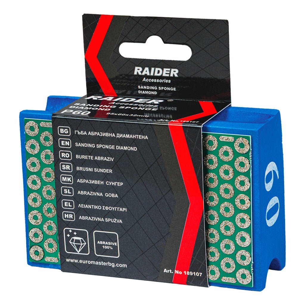 RAIDER Burete smirghel 120x100x12mm git 40 Fabricat din spuma de calitate ridicata Raider - scule electrice si unelte profesionale - BricoMart
