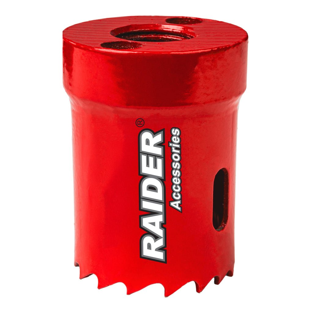 RAIDER Carota bi - metal pentru lemn si metal ø 32mm RD Precizie inalta la taierea gaurilor perfect rotunde Potrivit pentru gaurit lemn si metale neferoase Fabricat din otel ra Raider - scule electrice si unelte profesionale - BricoMart