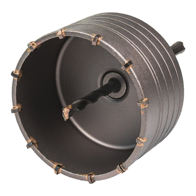 RAIDER Carota gaurire beton cu tija si burghiu 100mm SDS - plus Precizie și Control: Datorită ghidajului și construcției fiabile, carota pentru beton garantează stabilitate și precizie Raider - scule electrice si unelte profesionale - BricoMart