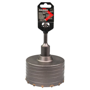 RAIDER Carota gaurire beton cu tija si burghiu 110mm SDS - plus Precizie și Control: Datorită ghidajului și construcției fiabile, carota pentru beton garantează stabilitate și precizie Raider - scule electrice si unelte profesionale - BricoMart