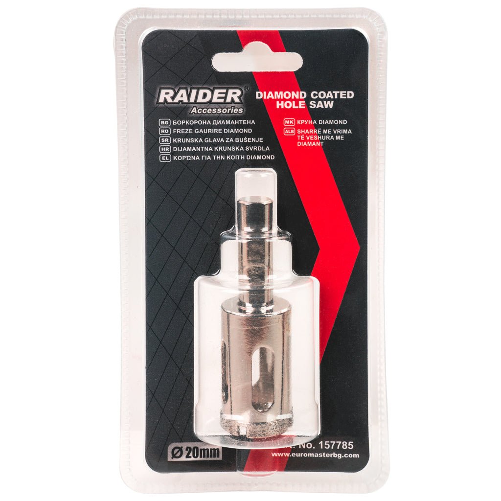 RAIDER Carota pentru placi ceramice, dimantata Ø20mm Raider - scule electrice si unelte profesionale - BricoMart
