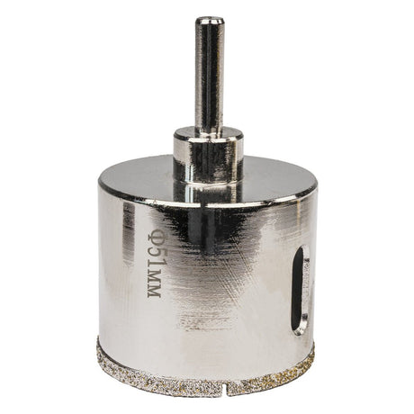 RAIDER Carota pentru placi ceramice, dimantata Ø51mm (2") RD Margini de taiere diamantate Taieturi laterale pentru racire suplimentara Potrivit pentru gaurire in placi ceramice Diam Raider - scule electrice si unelte profesionale - BricoMart