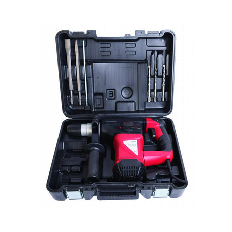 RAIDER Ciocan rotopercutor 1500W x 32 mm SDS+ RD - HD46 Comutator de functii Prindere SDS+ Viteza reglabila Sistem anti - vibrații Maner auxiliar Limitator de adancime Raider - scule electrice si unelte profesionale - BricoMart