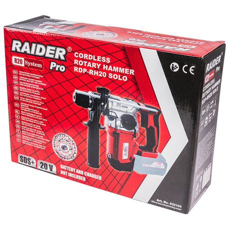 RAIDER Ciocan rotopercutor fără perii R20 SDS+ 2.2J RDP - RH20 Solo Motorul fără perii oferă o eficiență mai mare, o durată de viață mai lungă a produsului Putere și eficiență: Datorită mâ Raider - scule electrice si unelte profesionale - BricoMart