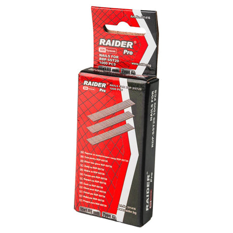 RAIDER Cuie RDP - SST20 15x1.08mm Tip 47 1000buc Potrivit pentru RDP - SST20 Cuie galvanizate Galvanizate la cald Raider - scule electrice si unelte profesionale - BricoMart