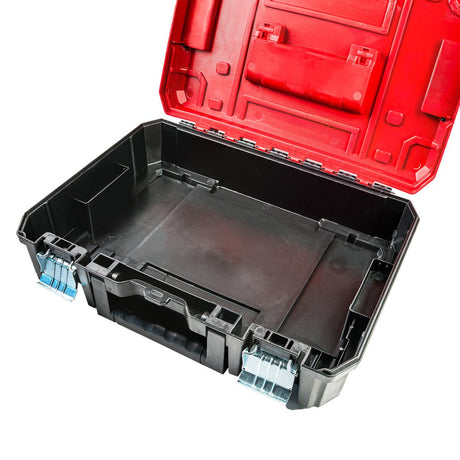 RAIDER Cutie plastic 365x285x115mm RDP Ușor de transportat datorită designului ergonomic și celor două mânere solide Mecanism de închidere fiabil, cu două clem Raider - scule electrice si unelte profesionale - BricoMart