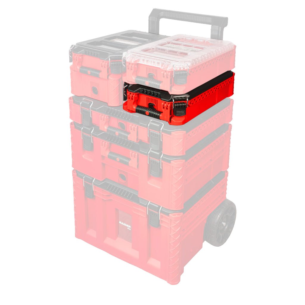 RAIDER Cutie scule 420x278x131mm IP65 RDP - MSS6 Design compact și funcțional, potrivit pentru depozitarea componentelor mici Încuietori întărite și capac etanș Integrar Raider - scule electrice si unelte profesionale - BricoMart