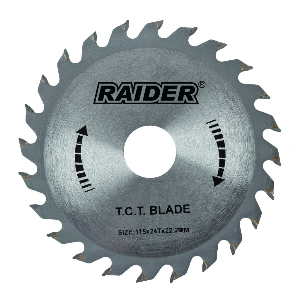 RAIDER Disc circular pentru lemn 115х24Tх22.2mm RD-SB13 Potrivit pentru taierea lemnului Pastile din carburi Raider - scule electrice si unelte profesionale - BricoMart