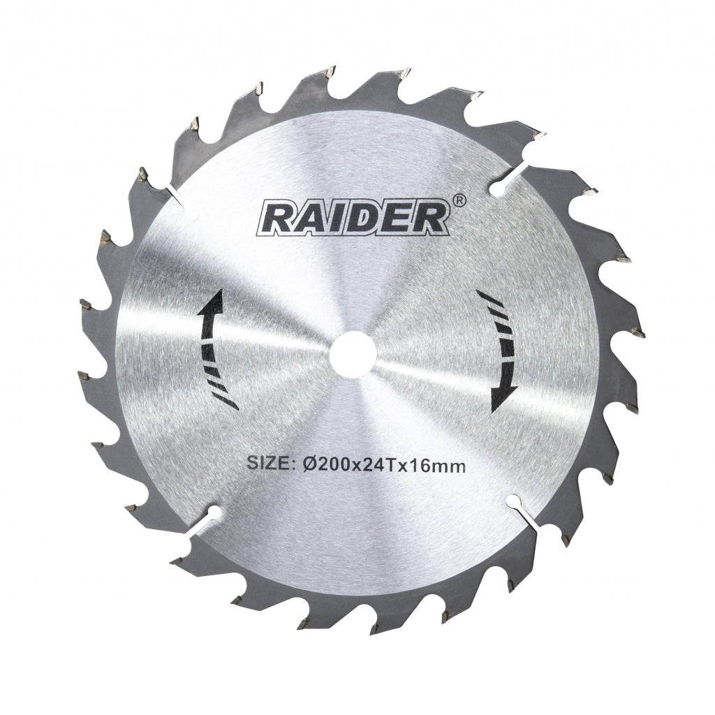 RAIDER Disc circular pentru lemn 200х24Tх16.0mm Potrivit pentru taierea lemnului Pastile din carburi Raider - scule electrice si unelte profesionale - BricoMart