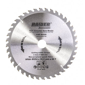 RAIDER Disc circular pentru lemn 254х40Тх30mm Potrivit pentru taierea lemnului Pastile din carburi Raider - scule electrice si unelte profesionale - BricoMart