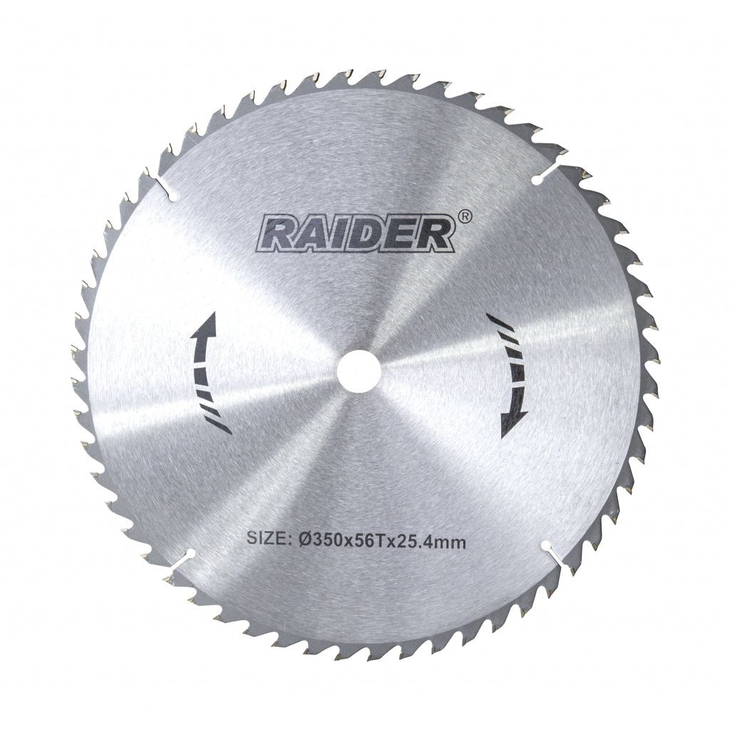 RAIDER Disc circular pentru lemn 350x56Tx25.4mm RD - SB08 Potrivit pentru taierea lemnului Pastile din carburi Raider - scule electrice si unelte profesionale - BricoMart