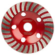RAIDER Disc de slefuit diamantat 125х6х22.Turbo 20 mm RDP Potrivit pentru șlefuirea uscată sau umedă a betonului, granitului, pietrei, marmurei, plăcilor, zidăriei sau pentru net Raider - scule electrice si unelte profesionale - BricoMart