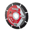 RAIDER Disc debitare multmaterial cu carbura 125x22.2 mm Viteza de taiere extrem de mare Disc cu carburi pentru MDF, materiale neferoase si plastic Viteza periferica maxima: 80 Raider - scule electrice si unelte profesionale - BricoMart