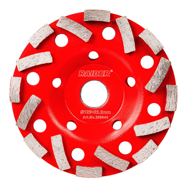 RAIDER Disc diamantat pentru slefuit 125x22.2mm LL type Combină viteză de lucru ridicată cu o netezime perfectă în operare. Asigură durabilitate îndelungată la utilizarea pe be Raider - scule electrice si unelte profesionale - BricoMart