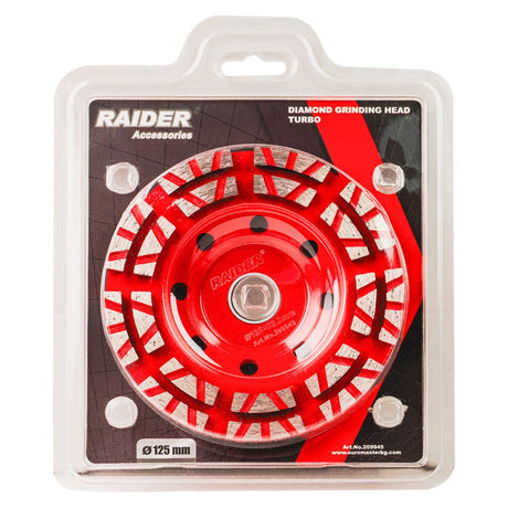 RAIDER Disc diamantat pentru slefuit 125x22.2mm LR type Discul de șlefuit „B Turbo” asigură performanță stabilă pe o gamă variată de suprafețe. Oferă o durată de viață îndelung Raider - scule electrice si unelte profesionale - BricoMart