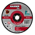 RAIDER Disc pentru taiat metal 100x6x16mm Pentru polizorul pneumatic Pentru polizat beton Viteza periferica maxima: 80 m / s Raider - scule electrice si unelte profesionale - BricoMart