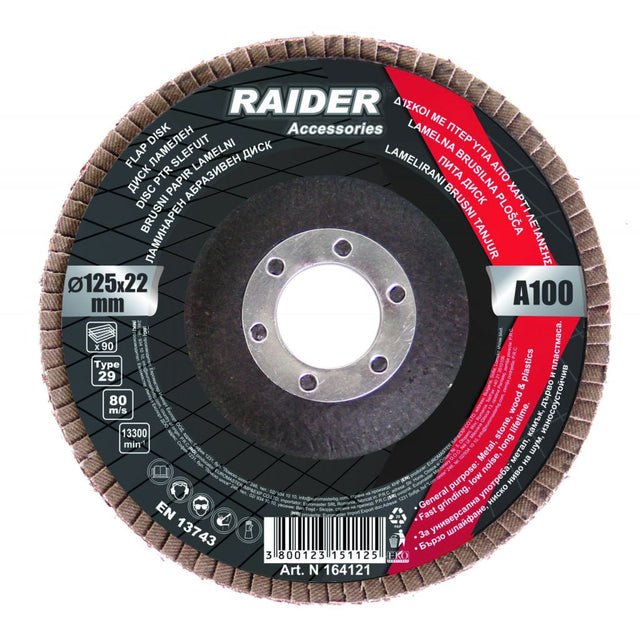 RAIDER Disc ptr slefuit 125mm А - 40 Pentru uz universal Polizare rapida, zgomot redus Rezistenta marita la uzura Raider - scule electrice si unelte profesionale - BricoMart