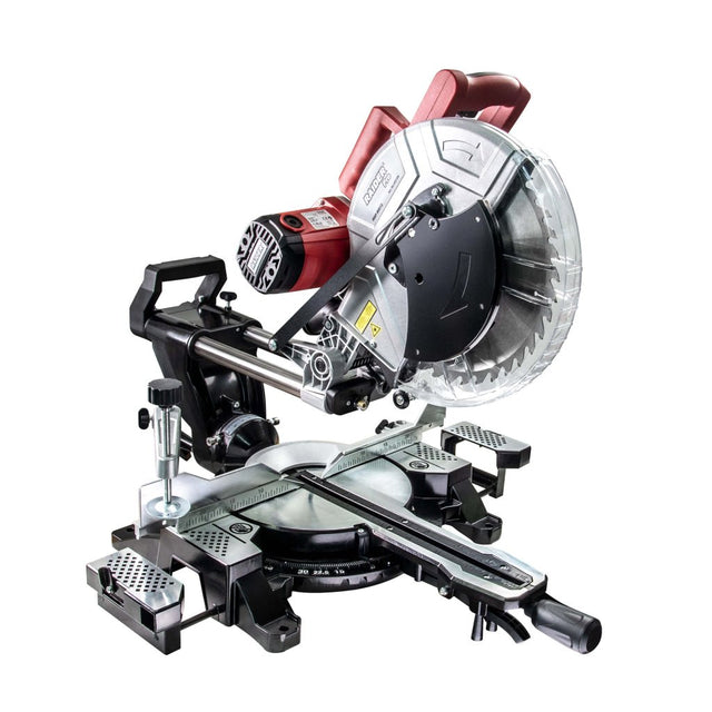 RAIDER Ferastrau circular semi - stationar Ø305mm 2100W RDP - MS12 Are un motor puternic Laser pentru acuratețe și precizie maximă Are un limitator mare din aluminiu și o clemă pentru str Raider - scule electrice si unelte profesionale - BricoMart