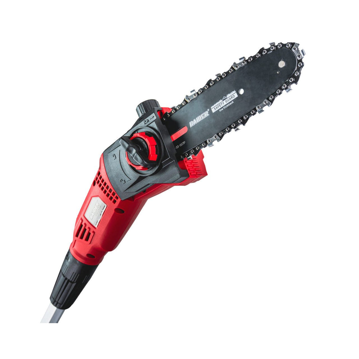 RAIDER Fierastrau electric telescopic de taiat crengi 710W RD - PS01 Three cutting head po sitions Exten sion h sile Maner suplimentar "h" pentru control sporit Raider - scule electrice si unelte profesionale - BricoMart