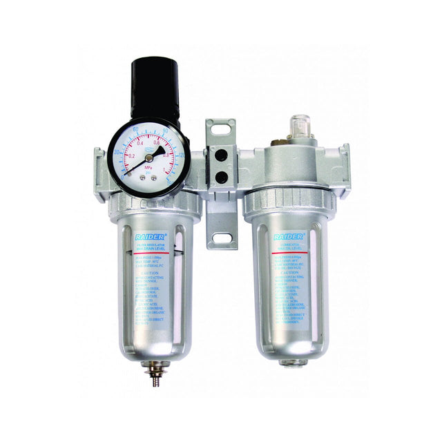RAIDER Filtru aer regulator & lubricator RD - AF02 Asigura productivitate si prelungeste viata uneltelor Raider - scule electrice si unelte profesionale - BricoMart