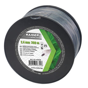 RAIDER Fir pentru motocoasa profil rotund 2.4mm х 260m Construit din material durabil ce ii confera elasticitate o perioada lunga de timp Raider - scule electrice si unelte profesionale - BricoMart