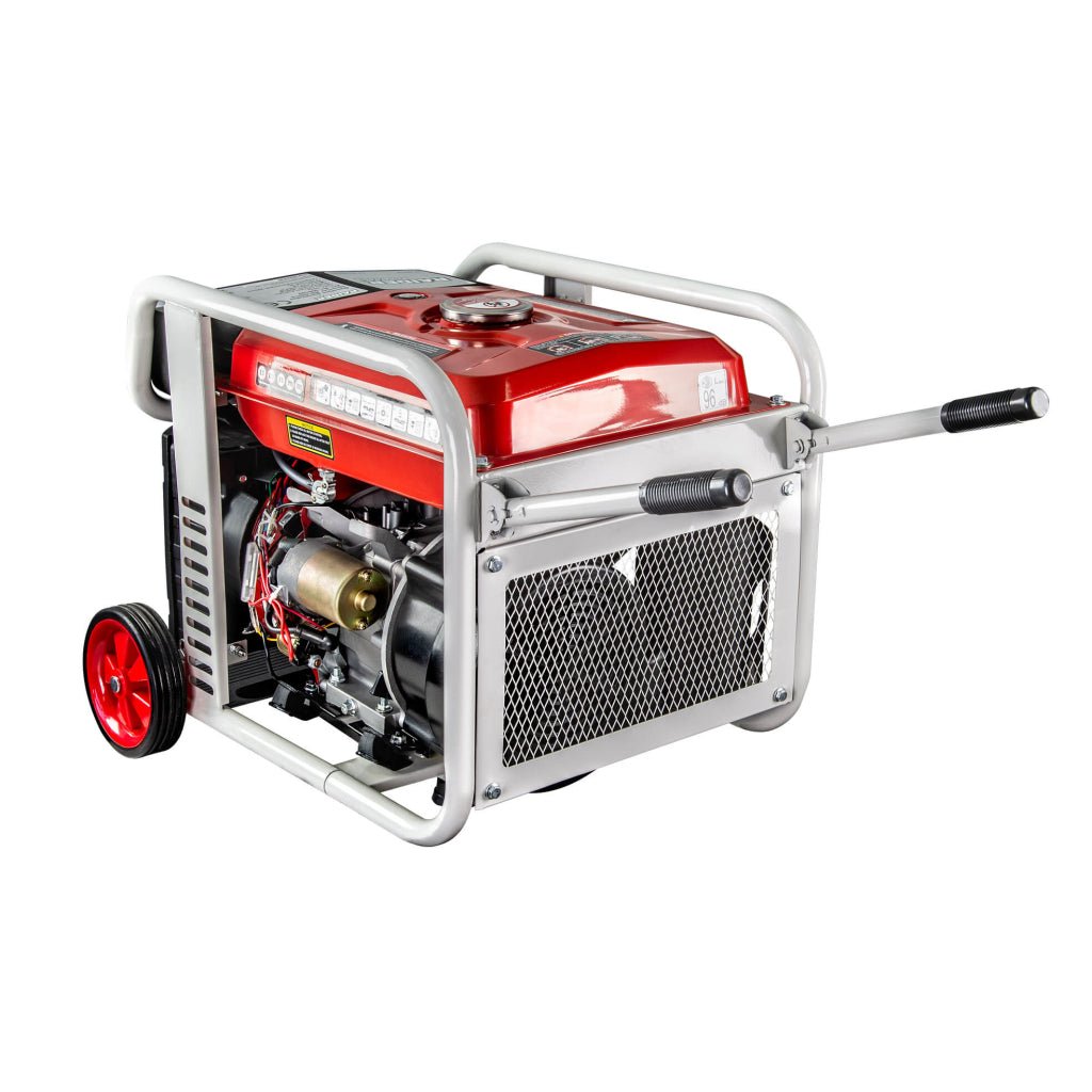 RAIDER Generator benzina 4 timpi 4.5kW inverter pornire el. RD - GG13 Generatorul este echipat cu 2 x AC 230 V Are un regulator automat de tensiune (AVR) Raider - scule electrice si unelte profesionale - BricoMart