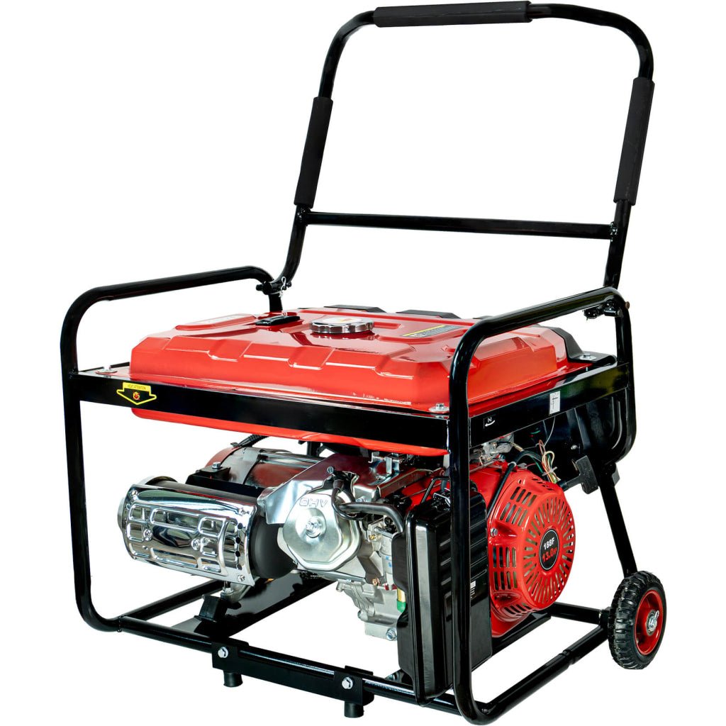 RAIDER Generator pe benzina 4 timpi 5.5kW pornire electrica RD - GG04 Generatorul este echipat cu o ieșire AC 230 V și DC 12 V, care este utilizat pentru încărcarea bateriilor Are un regulat Raider - scule electrice si unelte profesionale - BricoMart