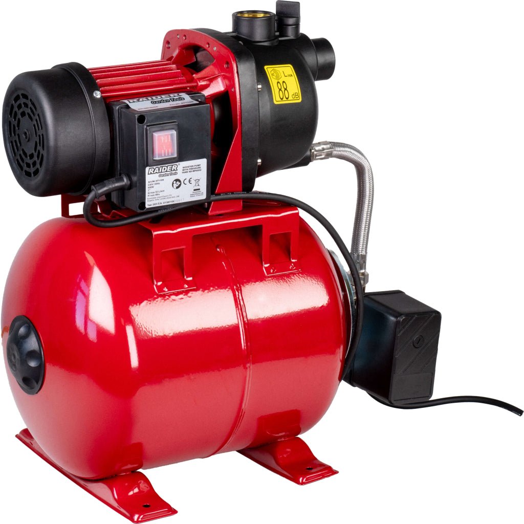 RAIDER Hidrofor 800W 1" 53L/min 3bar 40m RD - WP800Z Vas de expan siune cilindric Debit de apa constant cu pre siune constanta Raider - scule electrice si unelte profesionale - BricoMart