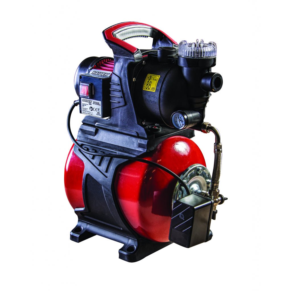RAIDER Hidrofor cu rezervor 800W 1" 53 L/min 3bar RDP - WP800SW Filtru de apa Racire cu aer Raider - scule electrice si unelte profesionale - BricoMart