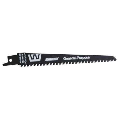 RAIDER Lama fierastrau sabie universala 150mm 4,3mm6TPI RD - GS641HM Cuțitul RD - GS641HM este proiectat pentru a tăia o gamă largă de materiale, inclusiv lemn, metal, plastic și materiale co Raider - scule electrice si unelte profesionale - BricoMart