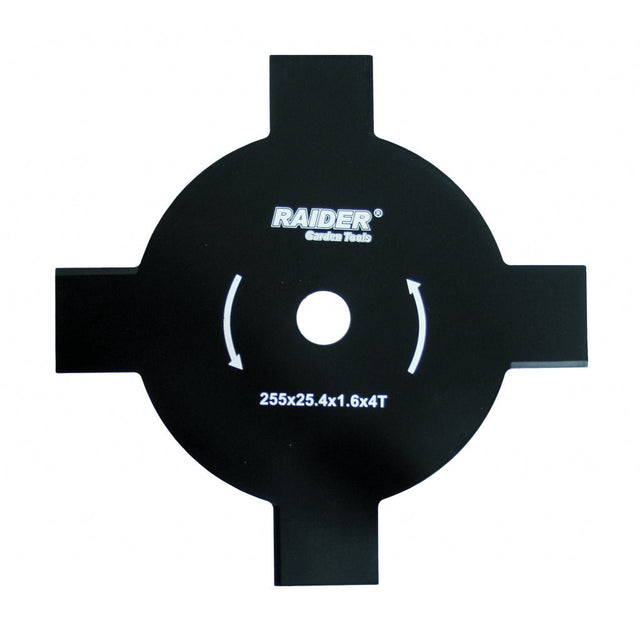 RAIDER Lama metalica ø255x25.4 mm cu 4 dinti pentru motocoasa Lama din INOX cu 4 dinti Raider - scule electrice si unelte profesionale - BricoMart
