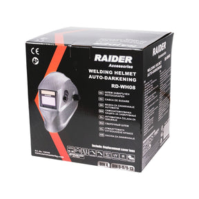 RAIDER Masca de sudura cu cristale lichide DIN 9 - 13 100x50 RD - WH08 Filtrul foto - solar se întunecă automat când începe sudarea și se luminează când procesul este terminat. Clasa de protecț Raider - scule electrice si unelte profesionale - BricoMart