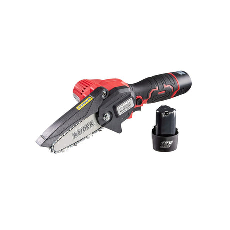RAIDER Mini - fierastrau de gradina 12V 4” 2x2Ah cu 3 lanturi in cuti Cu designul său compact, RD - GP24 este usor de utilizat fara sa forteze incheietura utilizatorului Protecție pentru a pre Raider - scule electrice si unelte profesionale - BricoMart