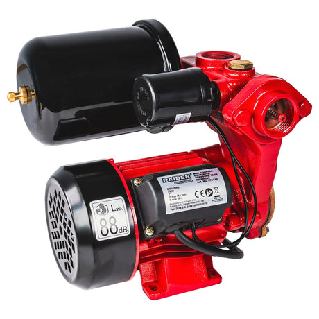RAIDER Mini hidrofor 550W 1" 45L/min 58m RD - WP550 Designul compact face ca hidroforul să fie ușor de instalat și utilizat în spații limitate Debit maxim de 45 litri pe mi Raider - scule electrice si unelte profesionale - BricoMart