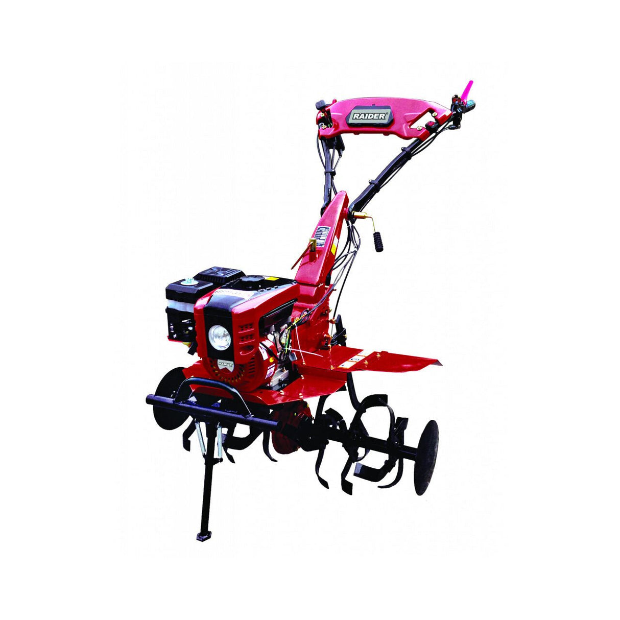 RAIDER Motocultor 5.2kW (7.0hp) 1400mm 2+1 viteze RD - T06 Cutie de viteze cu 2 trepte inainte si 1 treapta inapoi Brazda reglabila Manere ergonomice pentru lucru confortabil Far Raider - scule electrice si unelte profesionale - BricoMart
