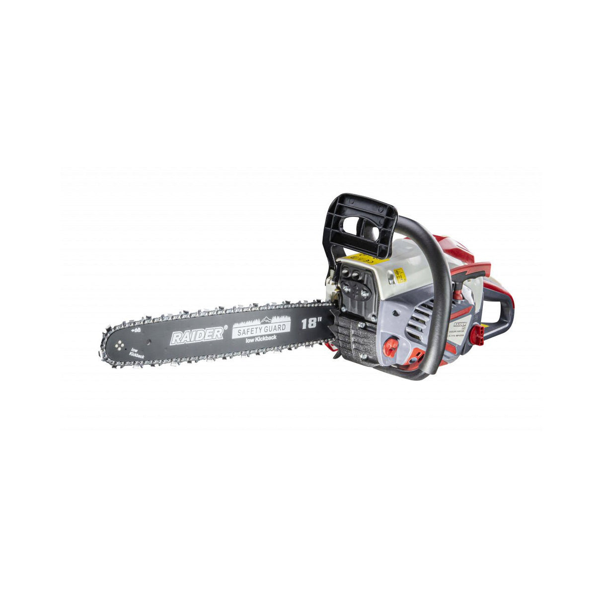 RAIDER Motofierastrau cu lant 450mm 2400W .325".058" 72 RDP - GCS26 Motor puternic si economic Timp de raspuns rapid al franei de urgenta Ungerea automata a lantului Lama de dimensiuni mar Raider - scule electrice si unelte profesionale - BricoMart