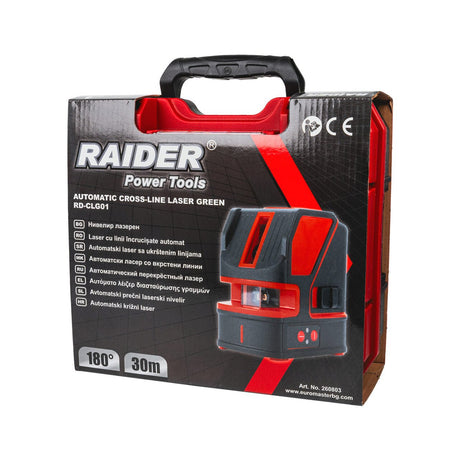 RAIDER Nivela automata laser verde cruce 30m 180° RD - CLG01 Raider - scule electrice si unelte profesionale - BricoMart
