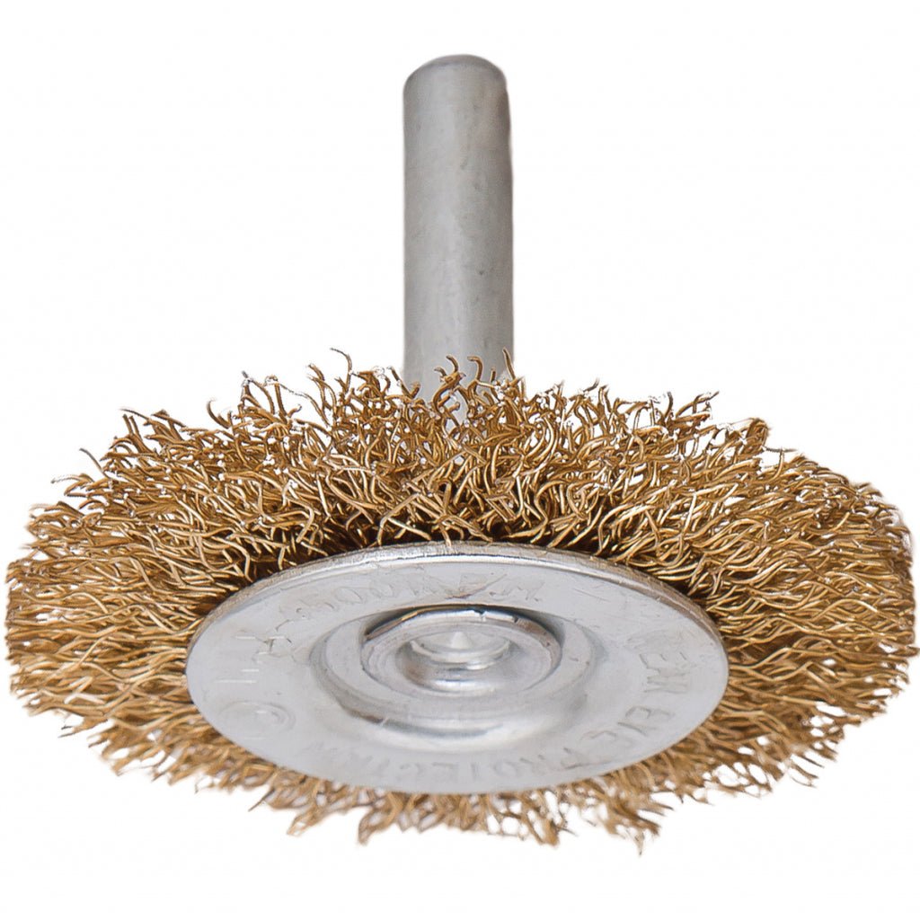 RAIDER Perie circulara din sarma ptr bormasina 4/100mm Coada cilindrica Perie de sarma din otel cu acoperire de alama Raider - scule electrice si unelte profesionale - BricoMart