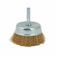 RAIDER Perie sarma cu tija ptr bormasina 4/100mm Coada cilindrica Perie de sarma din otel cu acoperire de alama Raider - scule electrice si unelte profesionale - BricoMart