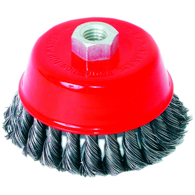 RAIDER Perie sarma rotativa cu toroane, clopot 75mm Forma de oala Otel carbon Proiectat pentru polizoare unghiulare Raider - scule electrice si unelte profesionale - BricoMart