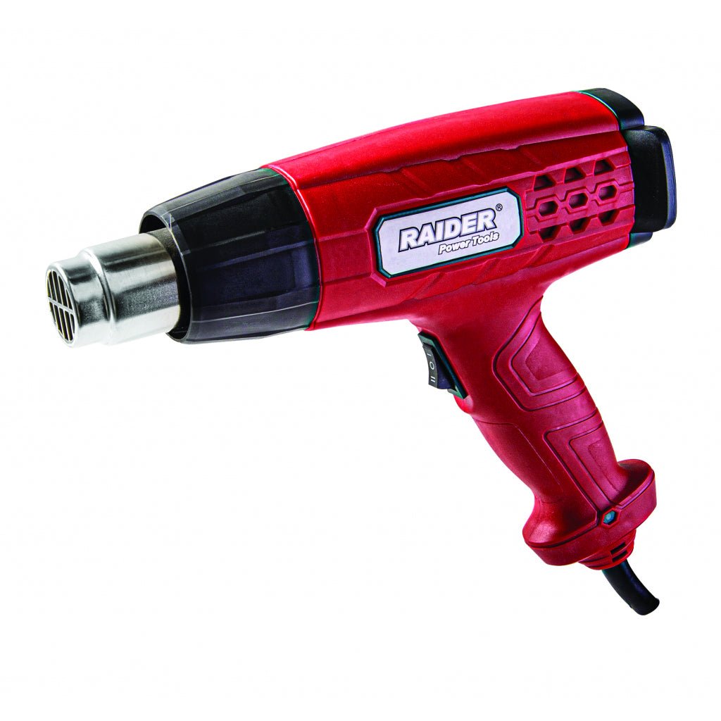 RAIDER Pistol aer cald 2000W 2 - trepte cu accesorii RD - HG14 Maner ergonomic 2 trepte Raider - scule electrice si unelte profesionale - BricoMart