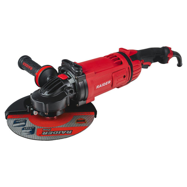 RAIDER Polizor unghiular 230mm x 2500W RDI - AG48 Blocarea discului Pornire lenta Maner auxiliar anti vibratie Raider - scule electrice si unelte profesionale - BricoMart